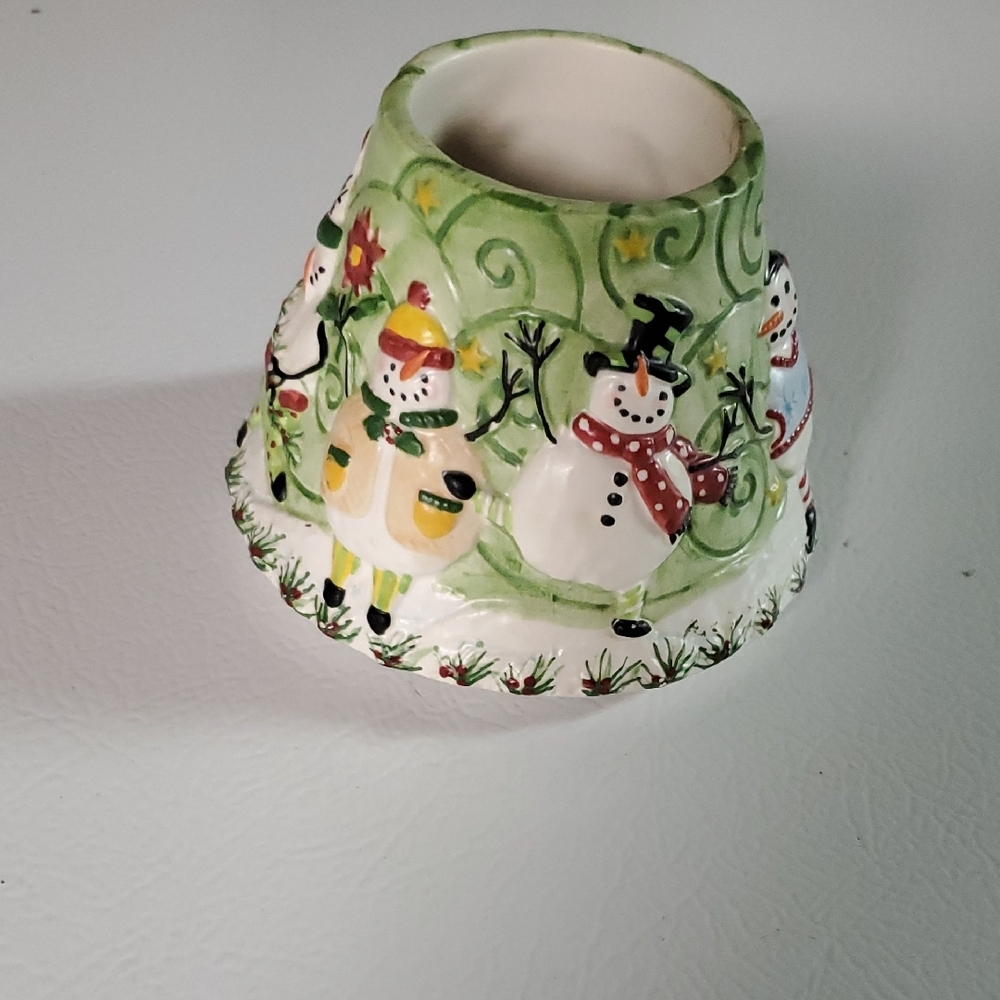 Festive Snowman Candle Holder